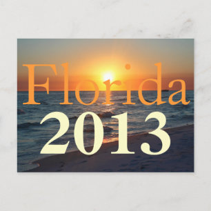 Beautiful Florida beach sunset - CUSTOMIZE YEAR Postcard
