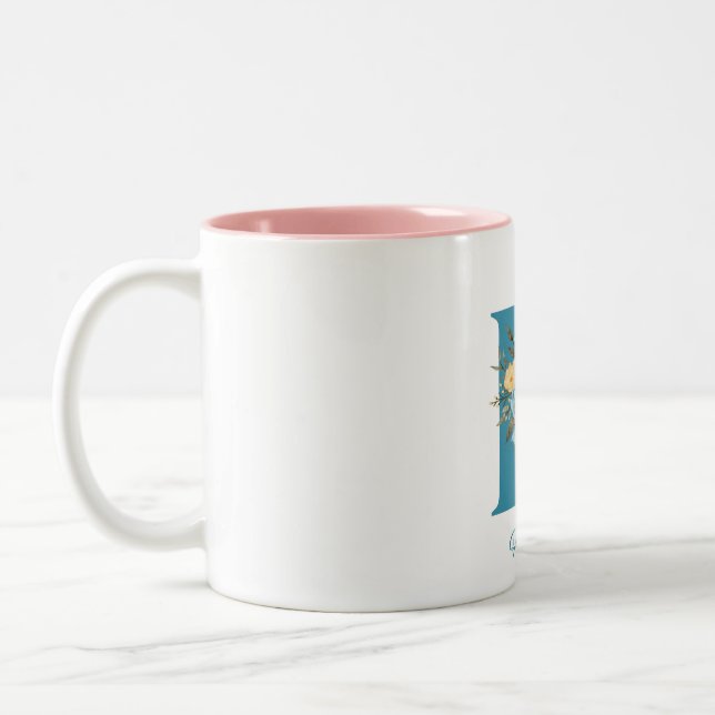 Beautiful flower Alphabetical MUG (Left)