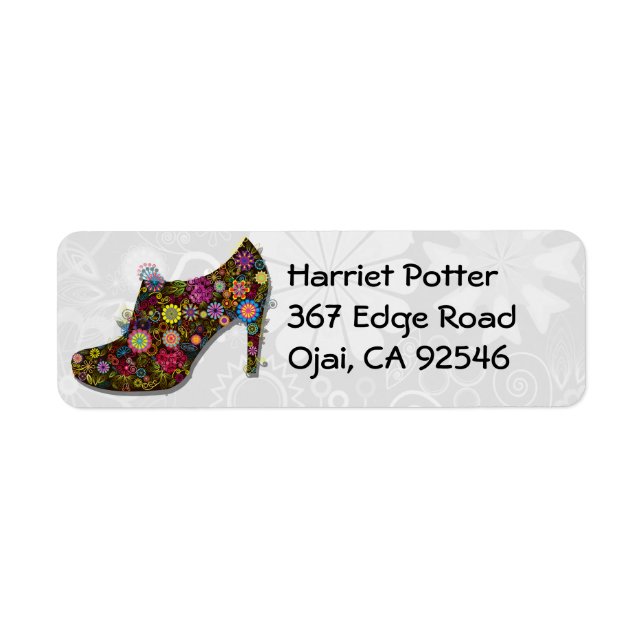 Beautiful Flower & Bird Shoe Retro (Front)