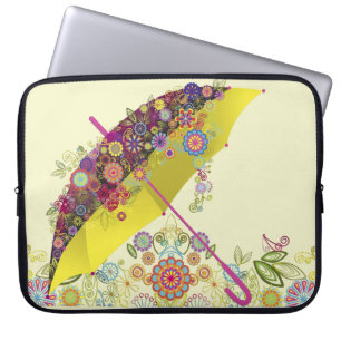Beautiful Flower & Bird Umbrella/Parasol Laptop Sleeve