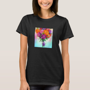 Beautiful Flower Bouquet Colourful Floral Arrangem T-Shirt