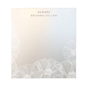 Beautiful Flower Floral Personalized Notepad