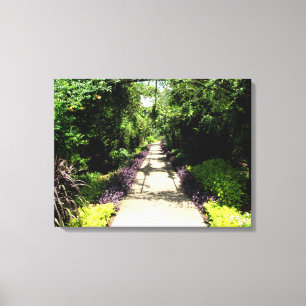 Beautiful Flower Garden Pathway Canvas Print