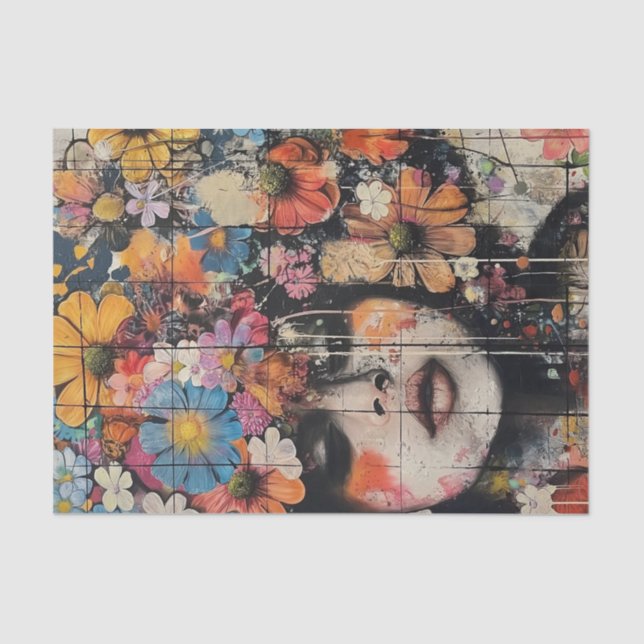 Beautiful  Flower Girls1 Tissue Paper (Front)