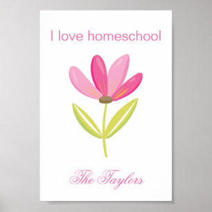 Beautiful flower homeschool poster