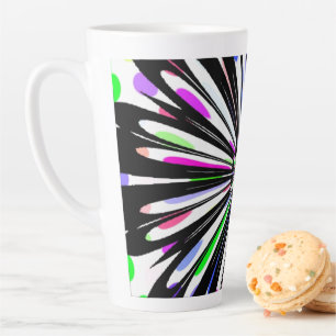 beautiful flower mandala design latte mug