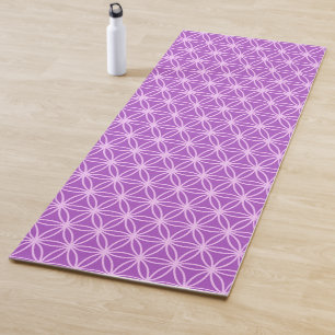 Beautiful Flower of Life in Violet Shades Yoga Mat