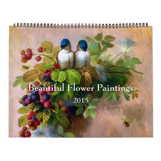 Beautiful Flower Paintings Calendar (Cover)