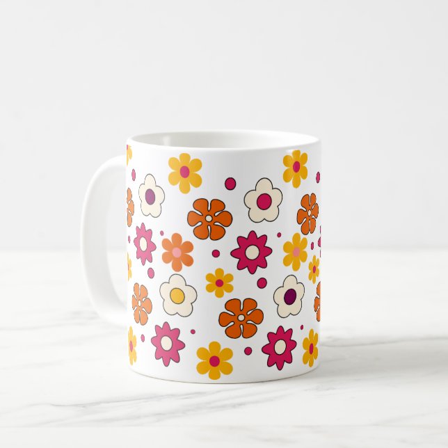 Beautiful flower pattern mug (Devant gauche)