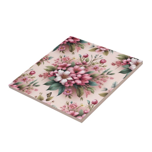 Beautiful Flower Pattern Tile (Side)