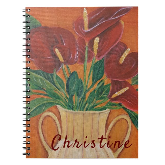 Beautiful Flower Personalised    Notebook (Front)