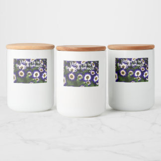 Beautiful flower quote food label