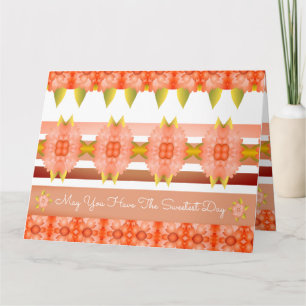 Beautiful Flowered Sister Birthday Card