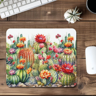 Beautiful Flowering Cacti Mouse Pad
