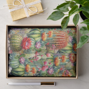 Beautiful Flowering Cacti Tissue Paper