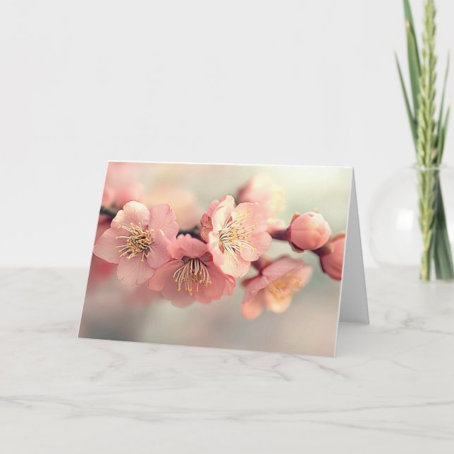 Beautiful flowering Japanese cherry - Sakura Thank You Card (Front)