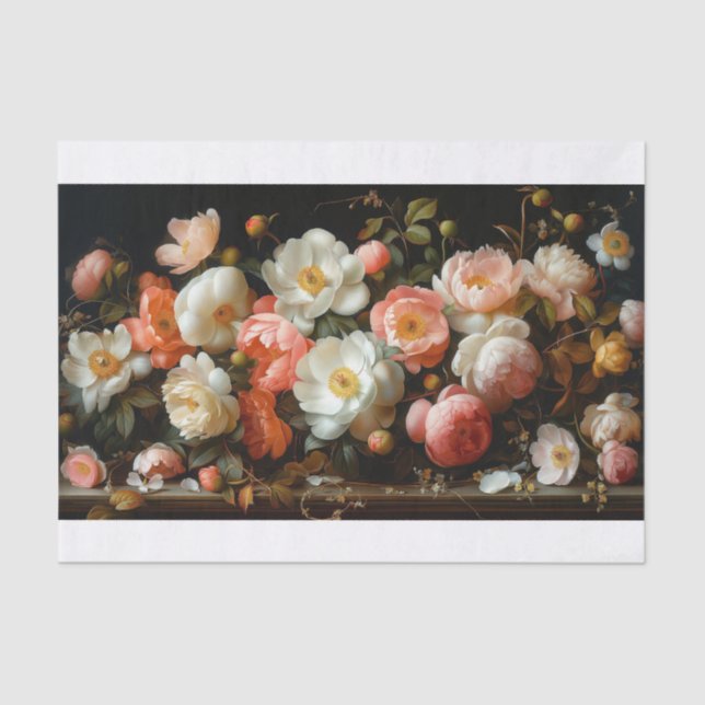 Beautiful Flowers4 Tissue Paper (Front)