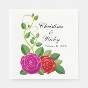 Beautiful Flowers 3 Wedding_GC - Paper Napkins