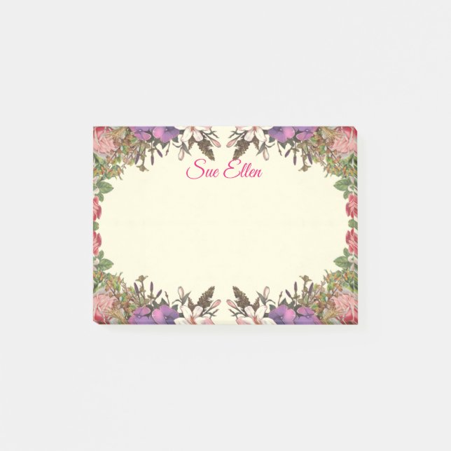 Beautiful Flowers 987 Post-It Notes (Front)