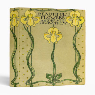 Beautiful Flowers Art Nouveau 3-Ring Binder