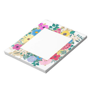 Beautiful Flowers Botanical Watercolor Painting Notepad