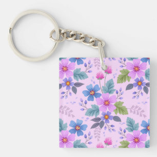 Beautiful Flowers Floral Pattern-36841 Keychain