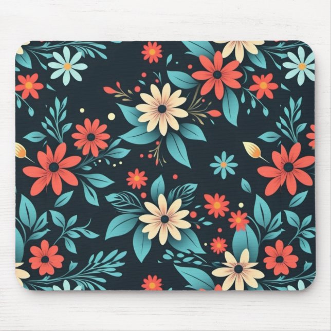Beautiful Flowers Floral Pattern-48965 Mouse Pad (Front)