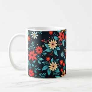 Beautiful Flowers Floral Pattern Coffee Mug
