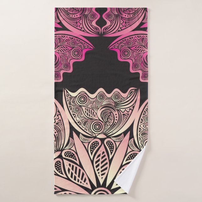 Beautiful flowers nature pattern background Vintag Bath Towel (Bath Towel)