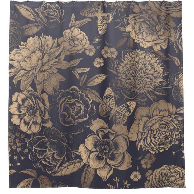Beautiful flowers peonies, roses and butterflies.  (Front)