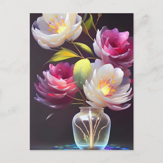Beautiful Flowers Postcard (Front)