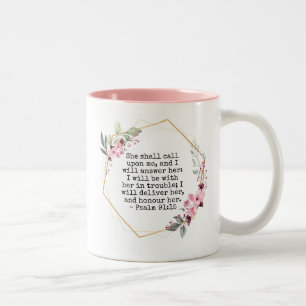 Beautiful Flowers Psalm 91 Coffee Mug