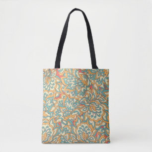 beautiful flowers seamless pattern. floral vintage tote bag