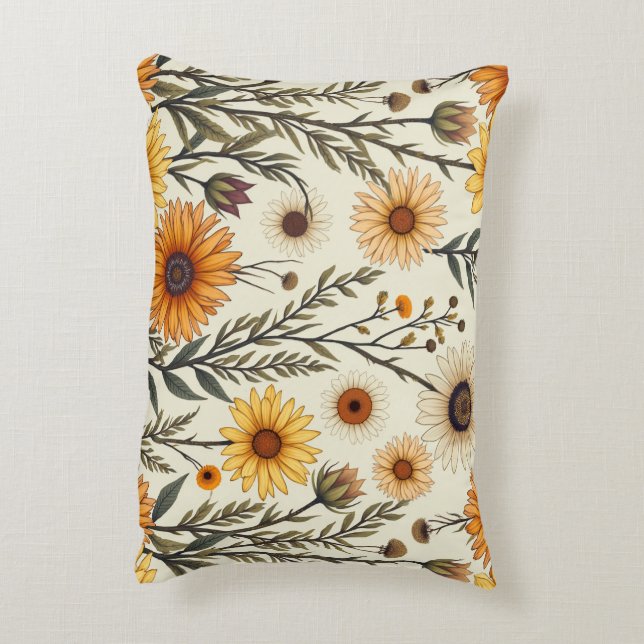Beautiful flowers that resemble fall accent pillow (Back(Vertical))