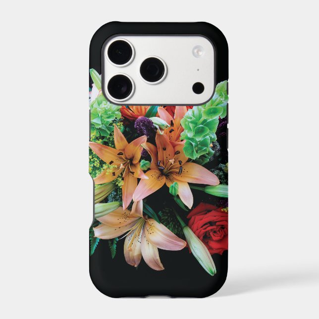 Beautiful Flowers Throw Pillow (Back)