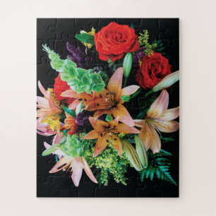 Beautiful Flowers Throw Pillow Jigsaw Puzzle