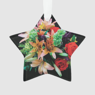 Beautiful Flowers Throw Pillow Ornament