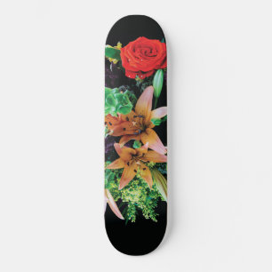 Beautiful Flowers Throw Pillow Skateboard