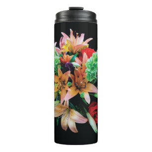 Beautiful Flowers Throw Pillow Thermal Tumbler