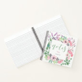 Beautiful Flowers | Watercolor Floral and Leaves Notebook (Inside)