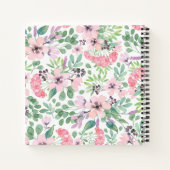 Beautiful Flowers | Watercolor Floral and Leaves Notebook (Back)