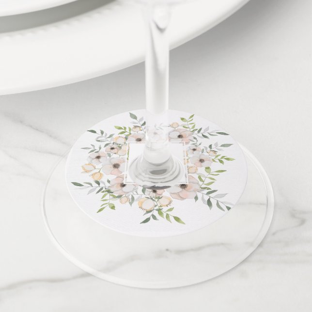 Beautiful Flowers wine tags (Close Up)