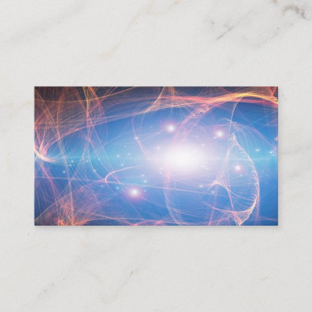 Beautiful Flowing Light Abstract Business Card (Front)
