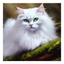 Beautiful Fluffy Cat Painting