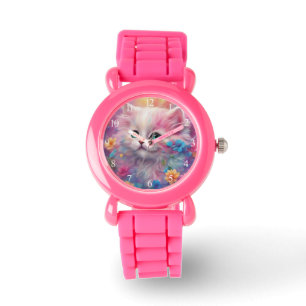 Beautiful Fluffy White Cat Watch
