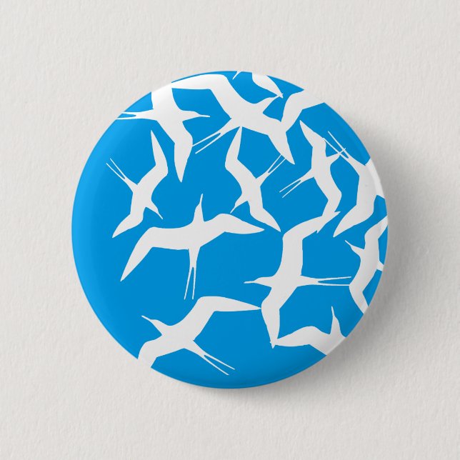 Beautiful Flying Birds Pattern Product 2 Inch Round Button (Front)