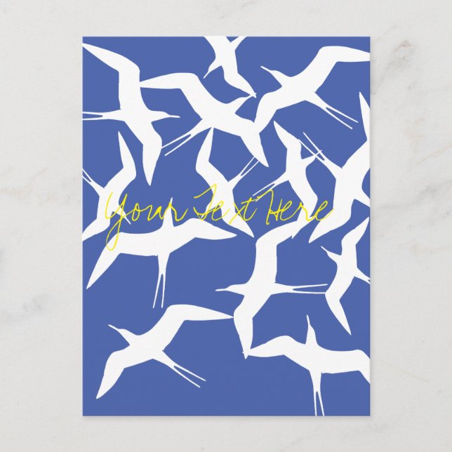 Beautiful Flying Birds Pattern Product Postcard (Front)
