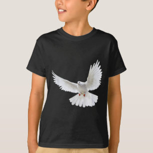 Beautiful Flying Peaceful White Dove Photo Silhoue T-Shirt