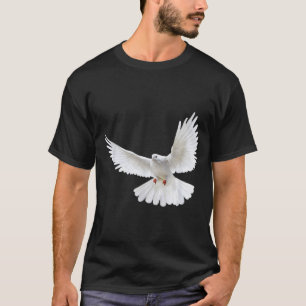 Beautiful Flying Peaceful White Dove Photo Silhoue T-Shirt