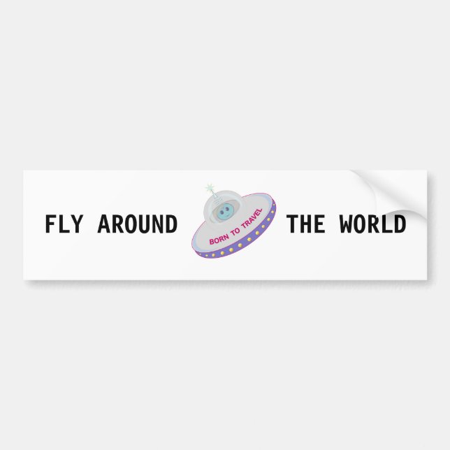 Beautiful Flying Saucer Bumper Sticker (Front)